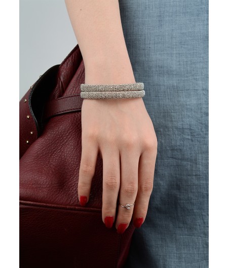Silver Metal Rope Cuff