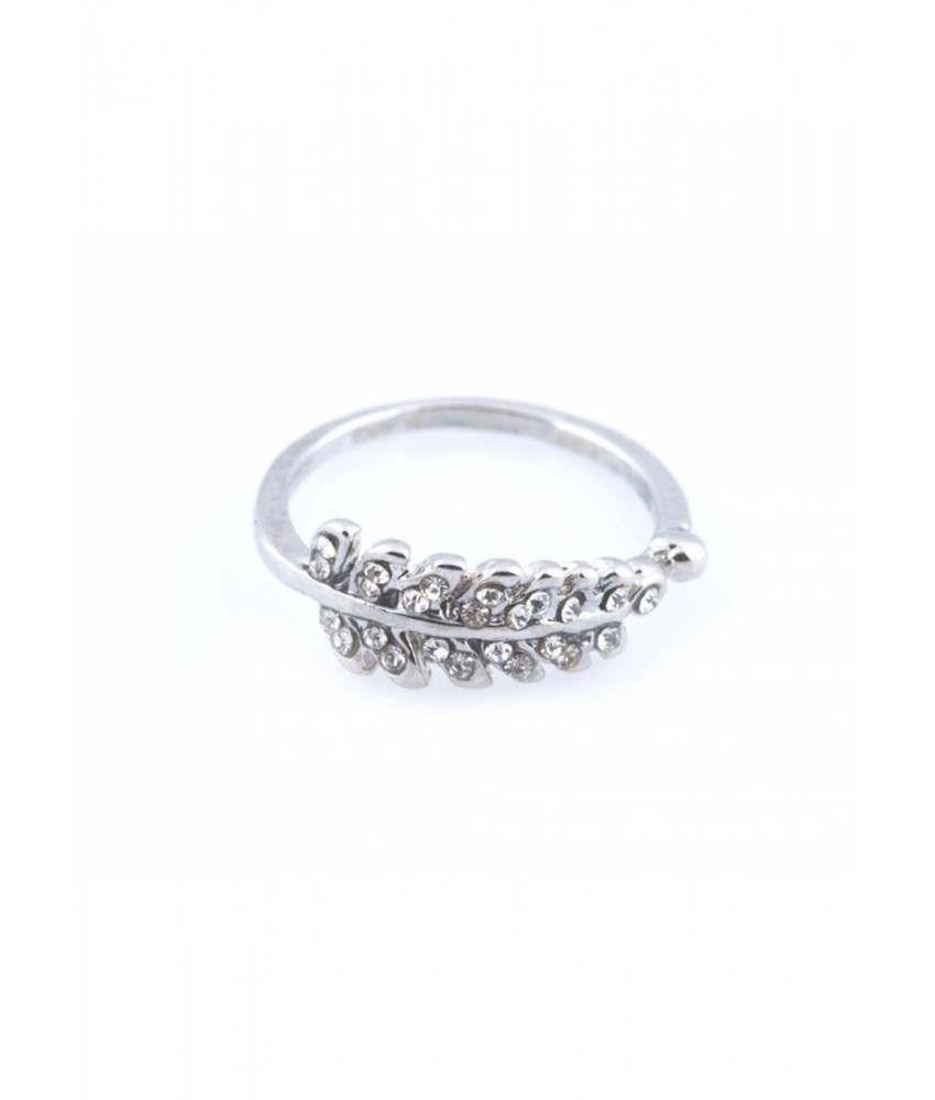 Silver Mink Off Feather Ring