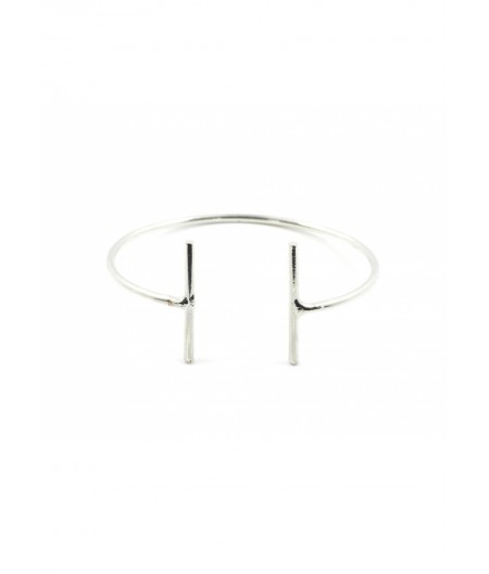 Silver Parallel Bar Cuff