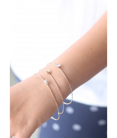 Silver Square Bangles
