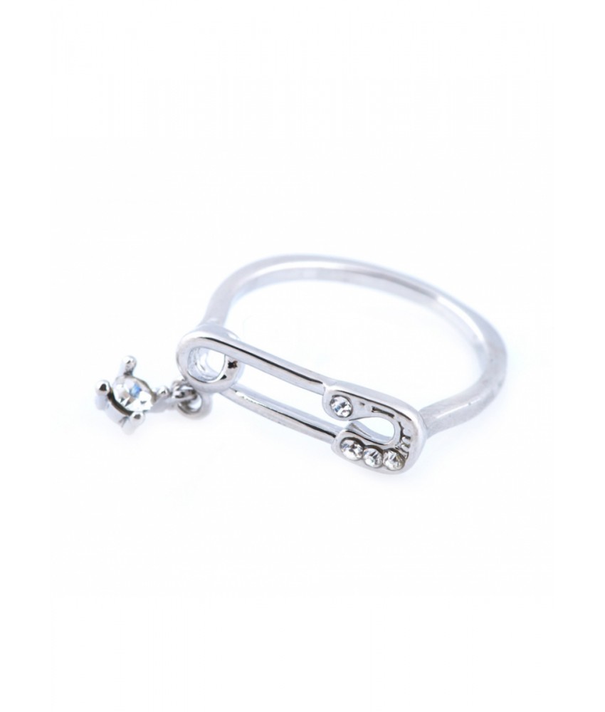 Silver Studded Pin Ring