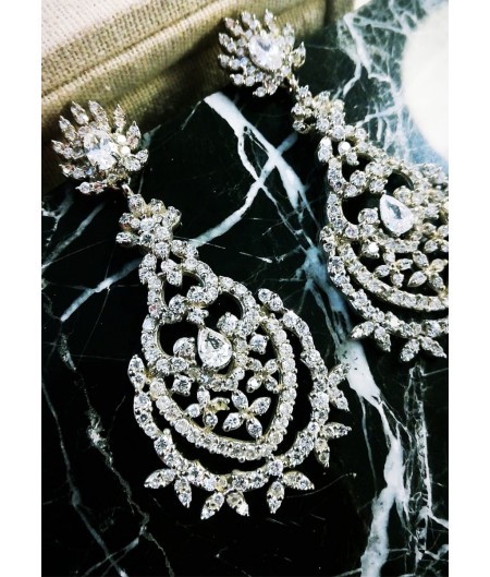 Studded Floral Drops