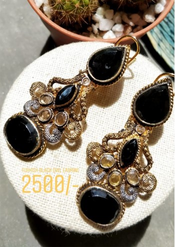 Turkish Black Owl Earing