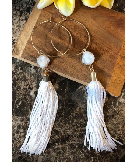 White Marble Tassel