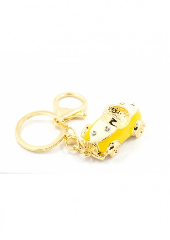 Yellow Vintage Car Keychain